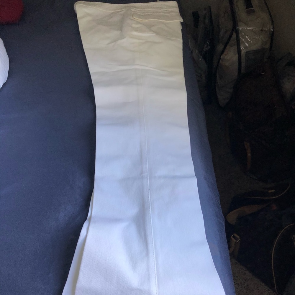Flare white pants